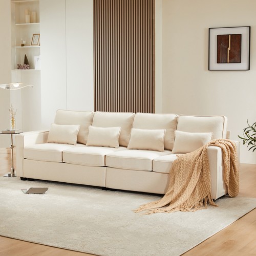 264cm leinen lounge 4er - 264cm,