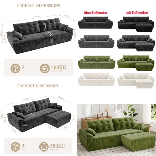 Eckcouch loungesofa couch mit - loungesofa,