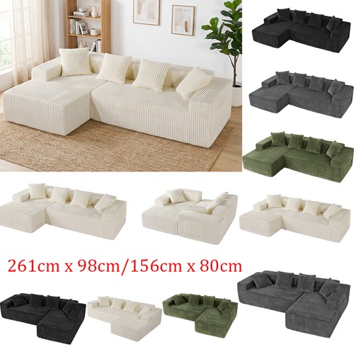 Corduroy ecksofa form - corduroy, l-form