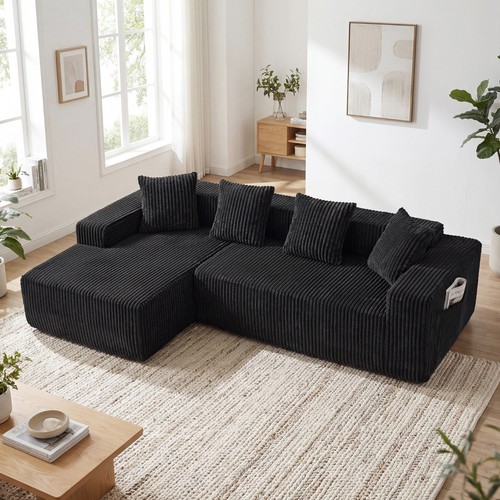 Corduroy ecksofa sofa - corduroy,