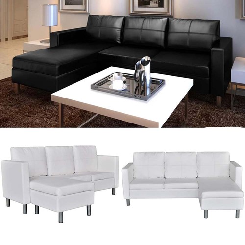 Ledersofa sitzer sofa - sitzer, l-form