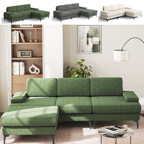 Form 244cm chenille sitzer - l-form,