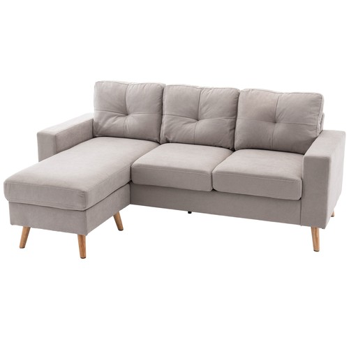 Homcom ecksofa eckcouch - eckcouch, in
