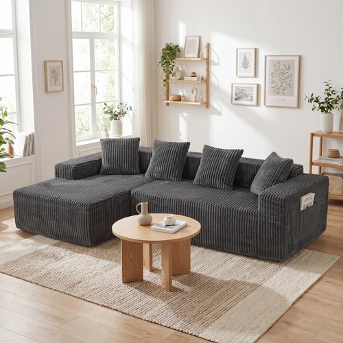 Ecksofa corduroy form - ecksofa, l-form